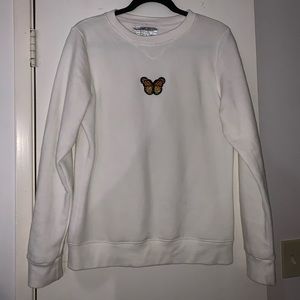 butterfly crew neck